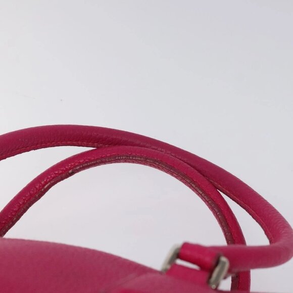 LOEWE Anagram Hand Bag Leather Pink Gold Auth yk17930 - Picture 9 of 16